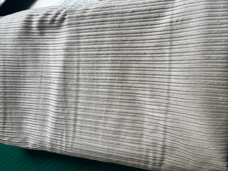 CREAM / IVORY OFFCUT - 2.25m - Jumbo Corduroy Fabric 6 Wale Cord - CLEARANCE