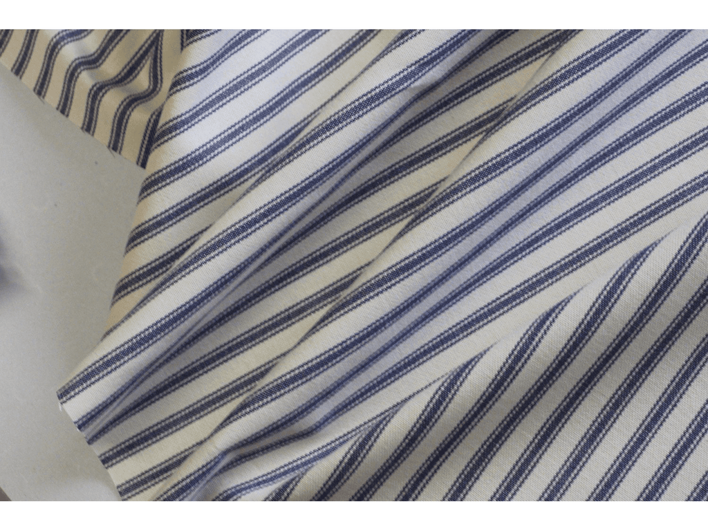 Vintage Style Ticking Stripe, Twill Cotton Lining Fabric - Blue Stripe ...